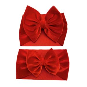 Bright Red Velvet Headwrap