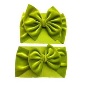 Lime Green Velvet Headwraps